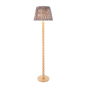 Cane & Ikat 40cm Pearl grey shade - Comet Lighting