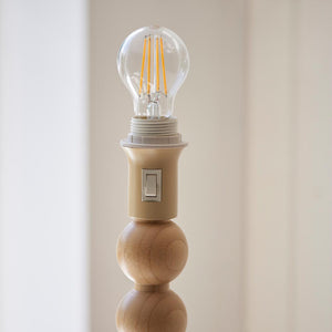 Cane & Ikat 40cm Pearl grey shade - Comet Lighting