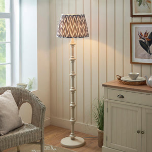 Carnaby & Zigzag 40cm Pearl grey shade - Comet Lighting