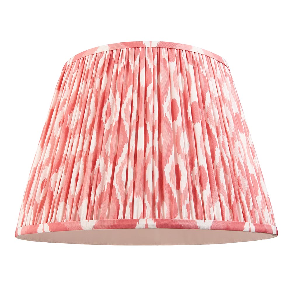 Wooden Carnaby & Ikat 40cm Coral pink shade