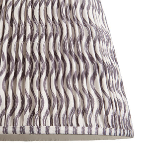 Wooden Carnaby & Ripple 40cm Pearl grey shade - Comet Lighting