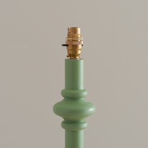 Wooden Carnaby & Ikat 40cm Pearl grey shade - Comet Lighting