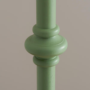 Wooden Carnaby & Ikat 40cm Pearl grey shade - Comet Lighting