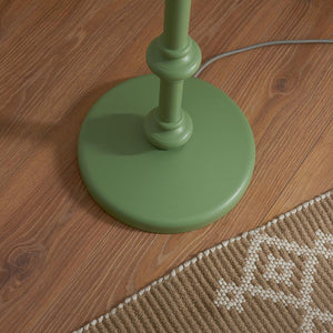 Wooden Carnaby & Ikat 40cm Pearl grey shade - Comet Lighting