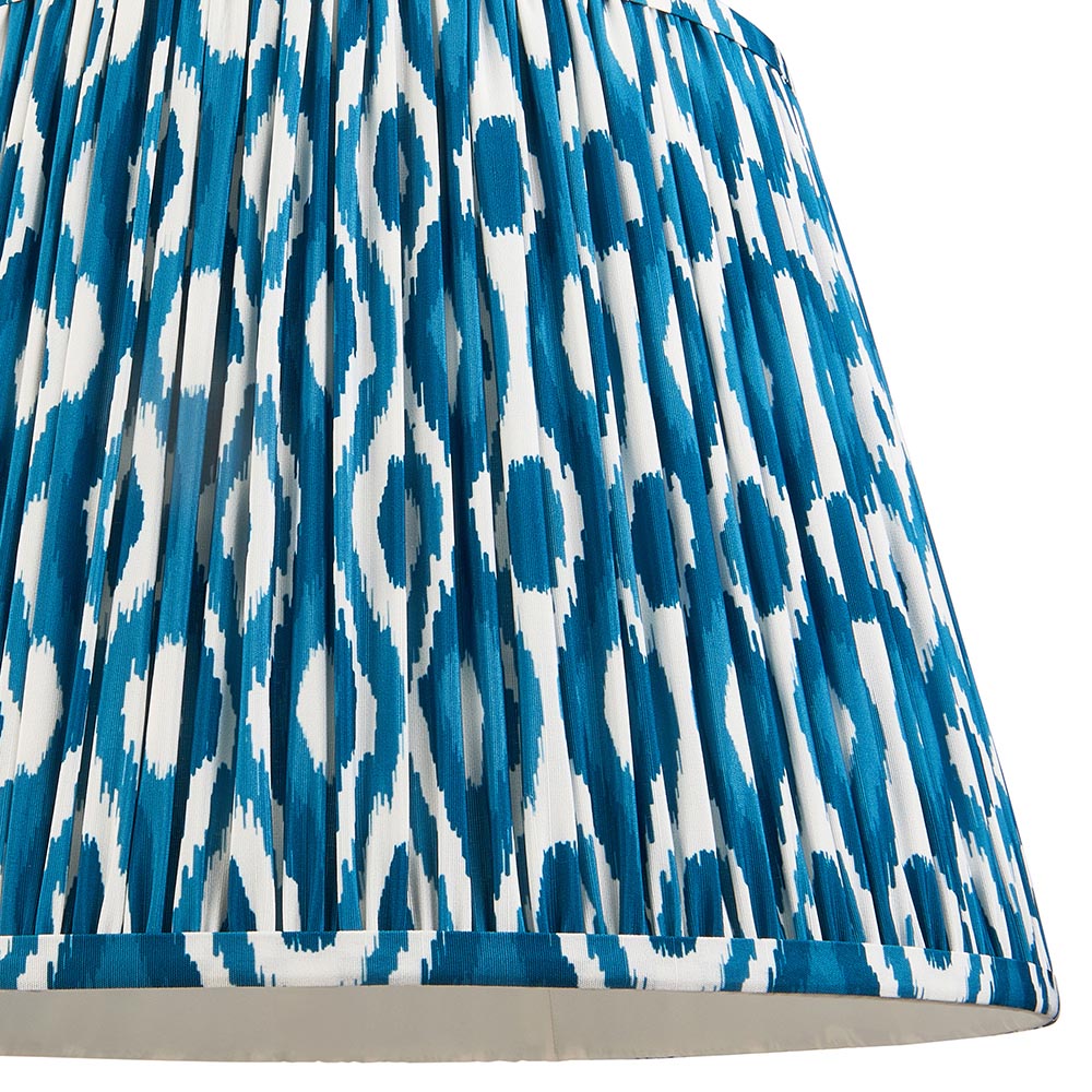 Wooden Carnaby & Ikat 40cm Marlin blue shade