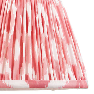 Wooden Carnaby & Ikat 20cm Coral pink shade - Comet Lighting