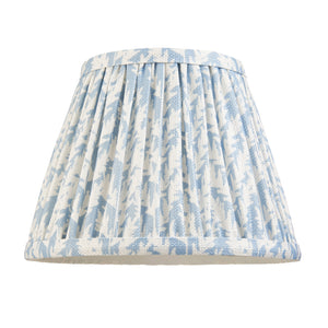 Wooden Carnaby & Leaf 20cm Shell bay blue shade - Comet Lighting