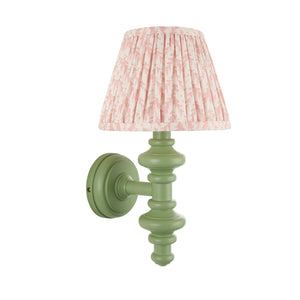 Wooden Carnaby & Leaf 20cm Peachy keen shade - Comet Lighting