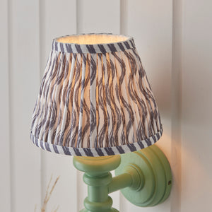 Wooden Carnaby & Ripple 20cm Pearl grey shade - Comet Lighting