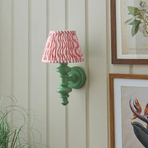 Wooden Carnaby & Ripple 20cm Coral pink shade - Comet Lighting