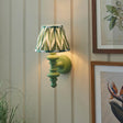 Wooden Carnaby & Zigzag 20cm Cotswold green shade - Comet Lighting