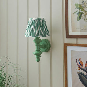 Wooden Carnaby & Zigzag 20cm Cotswold green shade - Comet Lighting