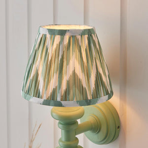 Wooden Carnaby & Zigzag 20cm Cotswold green shade - Comet Lighting