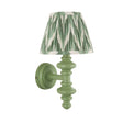 Wooden Carnaby & Zigzag 20cm Cotswold green shade - Comet Lighting