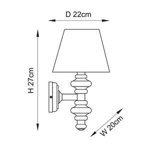 Wooden Carnaby & Zigzag 20cm Cotswold green shade - Comet Lighting