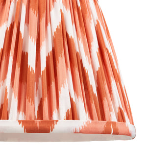 Wooden Carnaby & Zigzag 20cm Apricot orange shade - Comet Lighting