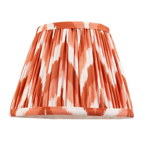 Wooden Carnaby & Zigzag 20cm Apricot orange shade - Comet Lighting