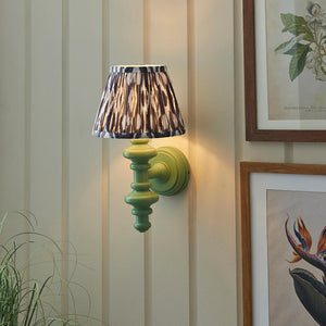 Wooden Carnaby & Ikat 20cm Pearl grey shade - Comet Lighting
