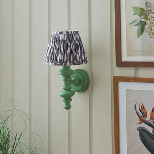 Wooden Carnaby & Ikat 20cm Pearl grey shade - Comet Lighting