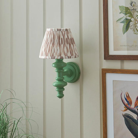 Wooden Carnaby & Ikat 20cm Neutral shade - Comet Lighting