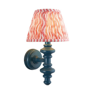 Carnaby & Ripple 20cm Wall Satin marlin blue paint & coral pink fabric