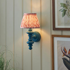 Carnaby & Ripple 20cm Wall Satin marlin blue paint & coral pink fabric