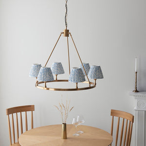 Chester & Leaf 16cm Shell bay blue shade - Comet Lighting