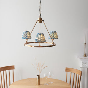 Chester & Ripple 16cm Marlin blue shade Chandelier - Comet Lighting