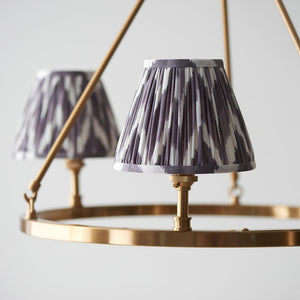 Chester & Zigzag 16cm Pearl grey shade Chandelier - Comet Lighting