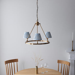 Chester & Leaf 16cm Shell bay blue shade Chandelier - Comet Lighting