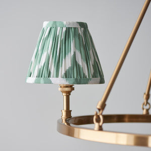 Chester & Zigzag 16cm Cotswold green shade Chandelier - Comet Lighting