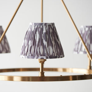 Chester & Ikat 16cm Pearl grey shade Chandelier - Comet Lighting