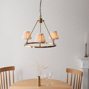 Chester & Ikat 16cm Neutral shade Chandelier - Comet Lighting