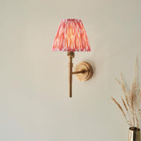 Chester & Ikat 16cm Coral pink shade Wall Light - Comet Lighting