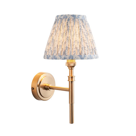 Chester & Leaf 16cm Shell bay blue shade Wall Light - Comet Lighting