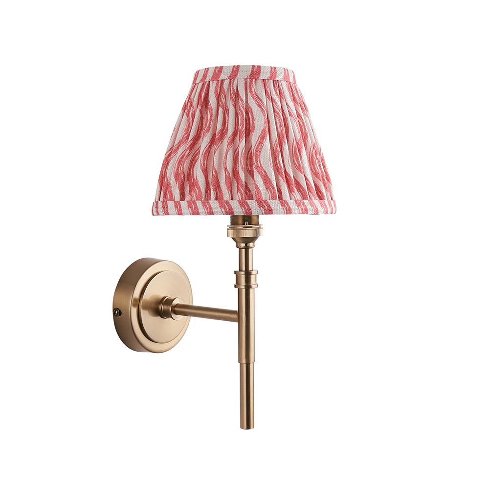 Chester & Ripple 16cm Coral pink shade Wall Light - Comet Lighting