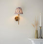 Chester & Ikat 16cm Pearl grey shade Wall Light - Comet Lighting