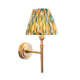 Chester & Ikat 16cm Yellow & jade shade Wall Light - Comet Lighting