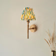 Chester & Ikat 16cm Yellow & jade shade Wall Light - Comet Lighting