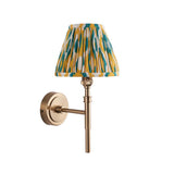 Chester & Ikat 16cm Yellow & jade shade Wall Light - Comet Lighting