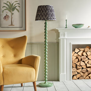 Gloss Green Higgledy & Zigzag 40cm Pearl grey shade - Comet Lighting