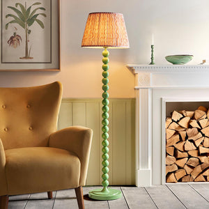 Gloss Green Higgledy & Ripple 40cm Coral pink shade - Comet Lighting