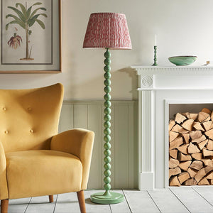 Gloss Green Higgledy & Ripple 40cm Coral pink shade - Comet Lighting