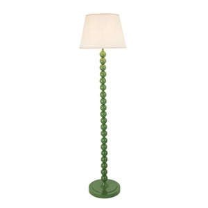 Gloss Green Higgledy & Ivy 40cm Vintage white shade - Comet Lighting