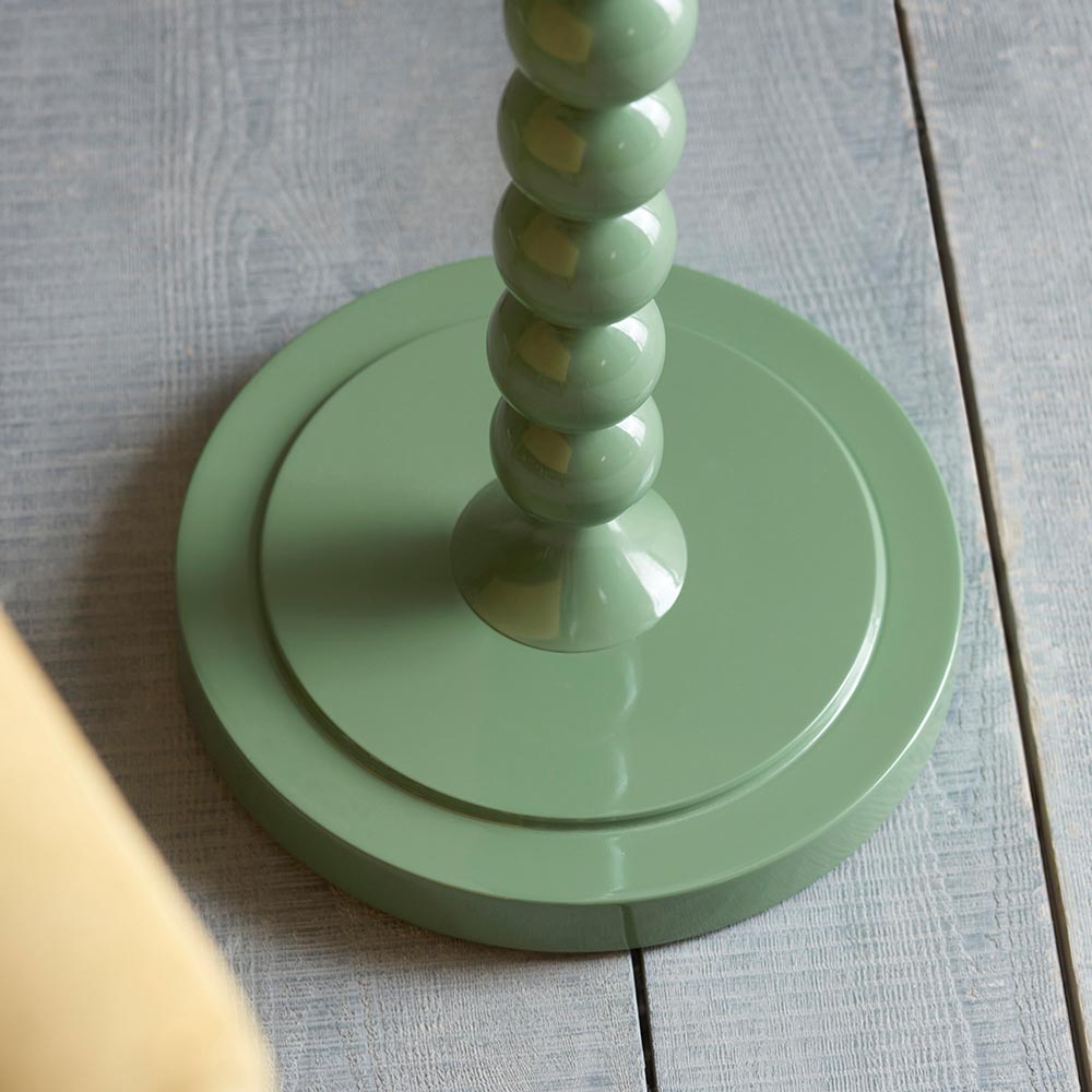Gloss Green Higgledy & Ivy 40cm Vintage white shade - Comet Lighting