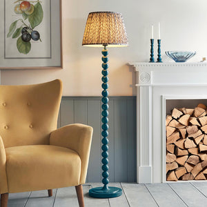 Gloss Blue Higgledy & Leaf 40cm Pearl grey shade - Comet Lighting