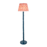 Gloss Blue Higgledy & Ikat 40cm Coral pink shade