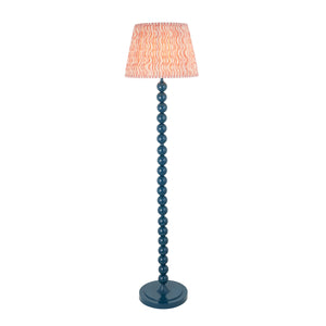 Gloss Blue Higgledy & Ripple 40cm Coral pink shade - Comet Lighting