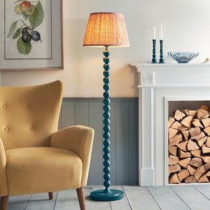 Gloss Blue Higgledy & Ripple 40cm Coral pink shade - Comet Lighting