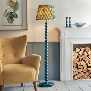 Gloss Blue Higgledy & Zigzag 40cm Cotswold green shade - Comet Lighting